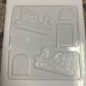 5for$10 - Santa sleigh assembly candy mold for Christmas (2pc) Candy Chocolate